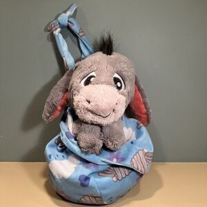 Disney Parks Babies Baby Eeyore 10" Plush In Wrap Blanket Winnie The Pooh